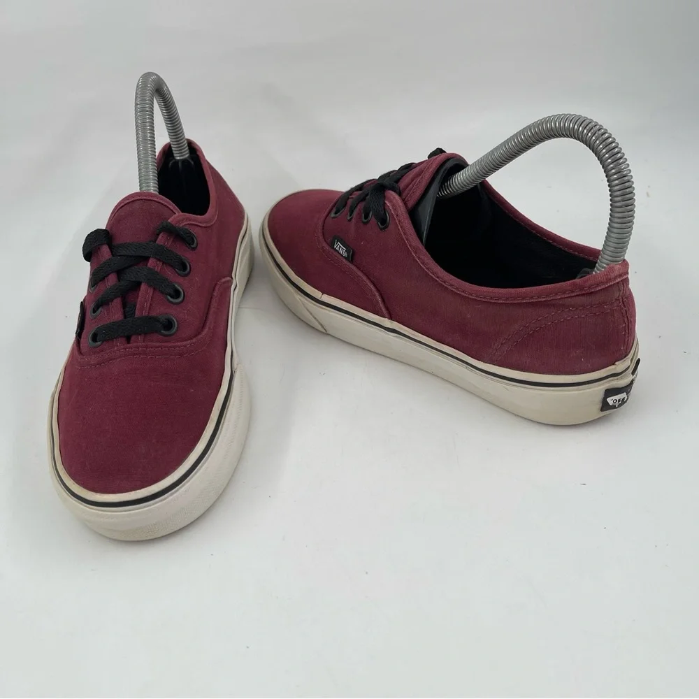 Vans Women’s Burgundy Canvas- SZ 6.5 -“Off the Wall” Skateboard Sneakers Shoes
